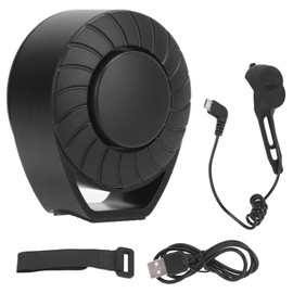 Mountain Bike Electric Horn 120dB USB Charging Electronic Bicycle Bell 5 Sound Modes Black