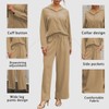 kaimimei Women's Linen 2 Piece Outfits Loungewear Set Button Down