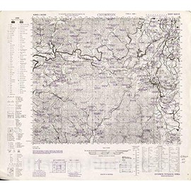 Historic 1945 Wall Map - Korea 1:50,000 - Ch'orwon, 1945 - Series L751 18in x 16in