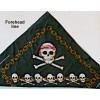Kaiser New Biker Red Skull Bandana Rebel 22" X 21"