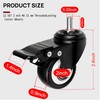 Heavy Duty Swivel Caster Wheels with Dual Brake, 2-in M8x15mm,