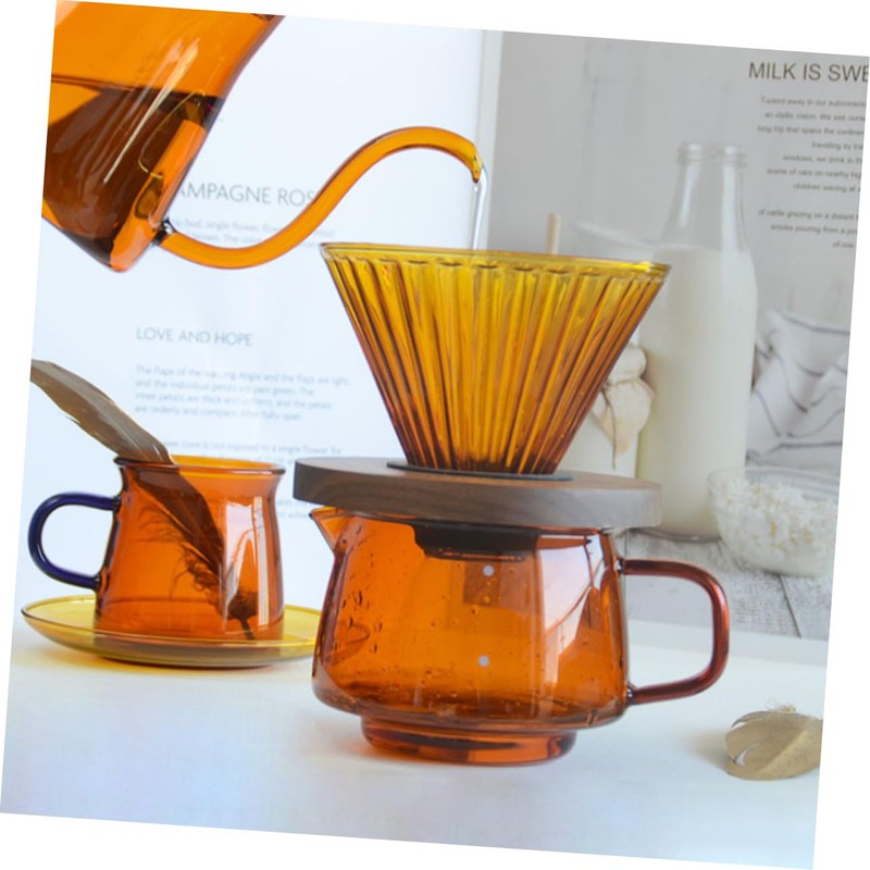 SHINEOFI 1 Set Coffee Dripper Durable High Borosilicate Funnel with