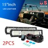 Nilight 2PCS 15" LED Light Bar Combo Driving Lamp Wiring