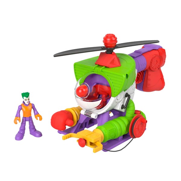 Imaginext DC Super Friends Preschool Toy The Joker Robo Copter Robot (10 inch Tall) & Helicopter with Figure for Ages 3+ Years, HMV09