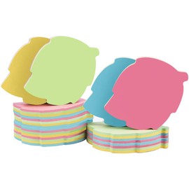 Sticky Notes Leaf Shaped - 10 Pads 76x76mm Self Stick Post Memo Cute Mixed Color for Office/Home/Kitchen/Baking/School Bulk Sale 1000 Sheets Total
