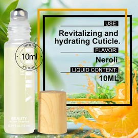 NXJ INFILILA Cuticle Oil Travel Size, Mini Cuticle Oil Repaired Dryness Nails and Cuticles, Moisturizes, and Strengthener for Nails Care Vitamin E, Milk Honey Natural Ingredients, 10ml Rollerball