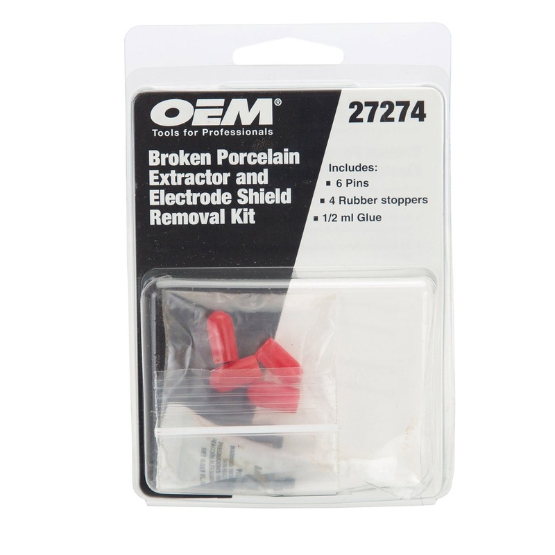 OEMTOOLS 27274 Broken Porcelain Extractor and Electrode Shield Removal Kit,