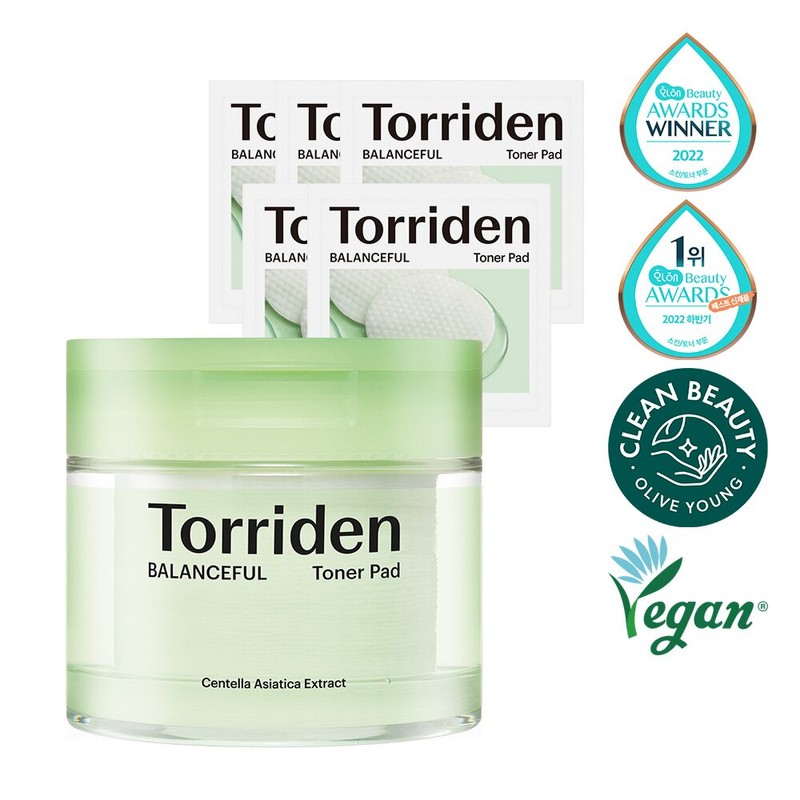 Torriden Balanceful Cica Toner Pad 60 Pads Special Set (+10