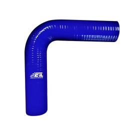 ETL INDUSTRIES 2" ID, 7" Leg Length 90 Degree Elbow Silicone Coupler Hose, 4-Ply Reinforced Universal Silicone Pipe Hose Turbo Intake Tube Intercooler Piping Blue