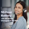 Wantek Headset mit Mikrophone, Wireless Headset 882BT mit Ladestation, V5.2
