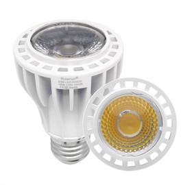 Rowrun PAR20 LED Bulbs 100W Equivalent 16W, Dimmable 3000K Warm White, 1200LM E26 Medium Base, COB 24°Indoor Flood Light 2-Pack (Natural White)