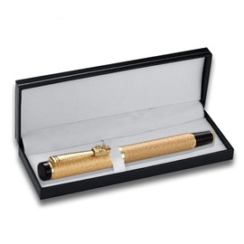 Pluma Estilográfica con Estuche de Lujo Punta Extrafina Pluma de Firma de Metal Exquisita Pluma Elegante Set de Regalo Incluye Convertidor de Tinta...