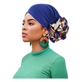 YEHUDAF LEE Women's Turban Headgear Head Scarves Chemo Cap Pre-Tied Double Layered Two-Tone Stitching Head Wrap Head Scarf, 12