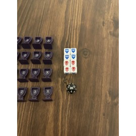 Hasbro Heroscape Hasbro 20 Sided Dice Combat Dice Set Of 16 Purple Order Markers