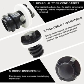 2 Pack Cooler Plug for YETI - Cooler Drain Plug, Coolers Leak-Proof Plug Replacement, Compatible with YETI RTIC Roadie and Tundra Coolers and Tank Ice Bucket Accessories, Small