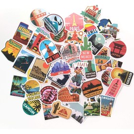 Sticker Set Holiday Stickers Aesthetic Japan Decoration Funny Sticker Laptop Sticker Japan Sticker Utah USA Italy Sticker Holiday Suitcase Sticker Tokyo Marrakech Istanbul Colosseum Morocco Sticker