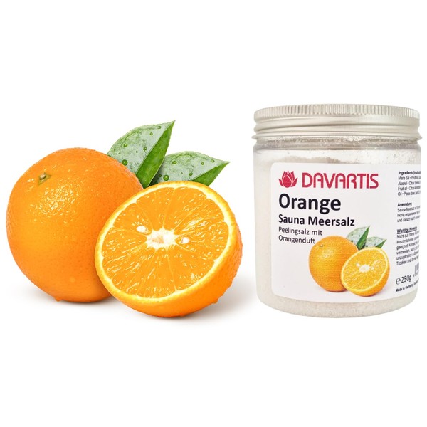 Davartis - Sauna Meersalz Körper Peelingsalz Orange - 250g