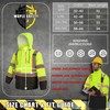 Hi Vis Safety Rain Jacket for Men Women Waterproof Breathable