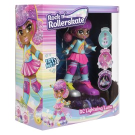 JAKKS Pacific Rock N Rollerskate Doll Lightning Luna Light Up Remote Control