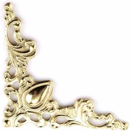 30 Pcs Gold Antique Edge Corner Decorative Protectors, Scrapbooking Albums Embellishment Photo Frame Jewelry Box Decorative Corner Guards