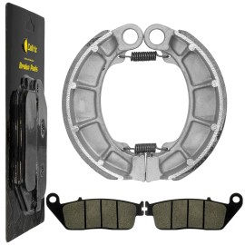 Caltric Front Brake Pads & Rear Brake Shoes for Honda VT600 Shadow 600 1993-2000