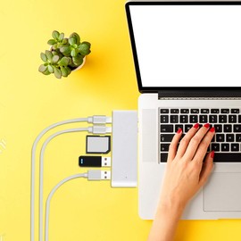 USB 3.0 Type-C HUB 6 Port Powered Adapter High Speed Splitter for MacBook pro