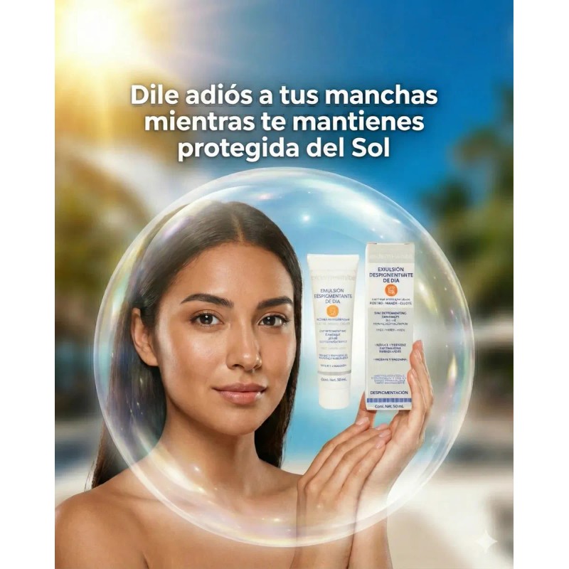 Exderm White Despigmentante Dia Protector Solar Fps Antimanchas 50ml Desvanece