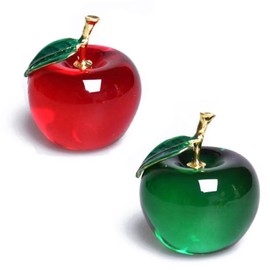 MYDili Crystal Apple Crystal Natural Stone Money Luck Rose Power Stone Figurine Red Crystal Apple Feng Shui Entrance Decoration Feng Shui (20.9 x 21.7 inches (50 x 55 cm), Group 1)