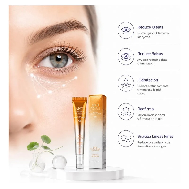 Crema Contorno De Ojos Roll On Antiarrugas Ojeras 20g