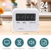 Weewooday 24 Pcs Digital Kitchen Timer Magnetic Timer Bulk On/Off