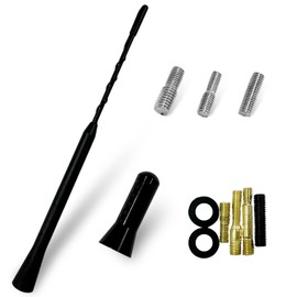 1 Piece 9 Inch Car Antenna with 1 Piece 3.5cm Black Antenna Decoration Black FM/AM Car Antenna Car Universal Roof Radio Antenna with Powerful Signal Receiving Function