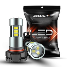 SEALIGHT 5202 LED Fog Lights Bulbs, 6000K Xenon White, 27 SMD Chips DRL Bulbs, 5202 5201 PS19W PS24W LED Fog Light, Pack of 2