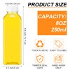Xinnun 200 Pcs Plastic Juice Bottles with Caps Square Empty