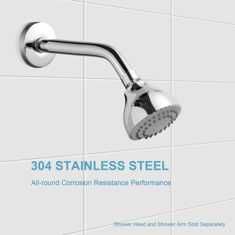 OFFO Shower Arm with Flange 25cm(10 inch) Universal Wall-Mounted Replacement