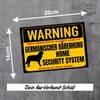 German Bear Dog Sign Warning Security System Door Sign Dog