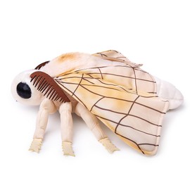 lilizzhoumax Motte Plüschtier 30cm/12inch Simuliertes Tier Seidenmotte Moth Plüschtier, Kawaii Motte Plüschtier, Realistische Insekt Motte Spielzeug für Wilde Tiere, Geschenk für Freunde und Kinder
