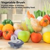 Aodaer 2 Pieces Vegetable Brush Potato Scrubber Brush Silicone Hard