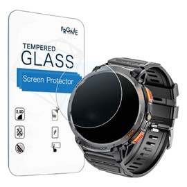 Frgnie Screen Protector Designed for Haulvean K68 Smart Watch (3 Pack) Tempered Glass Film, HD Anti Scratch, Bubble Free Designed for mingwear Smart Watch 1.85"