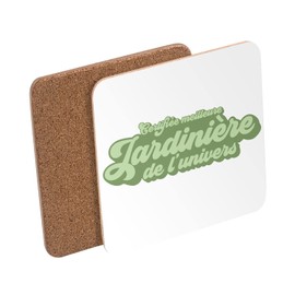 Untersetzer aus Kork – zertifiziert "Best Gardenier of the Universum" Garten Passion Gemüse Gemüsegarten – 6 Stück (95 x 95 mm)