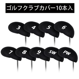 LUYING Iron Covers Golf Iron Covers Headcovers Golf Head Covers for Irons Neoprene Material Golf Iron Headcovers Colorful Counted Iron Headcovers (Pack of 10)