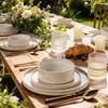 AmorArc Ceramic Dinnerware Sets, Handmade Reactive Glaze Stoneware Plates and