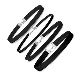 Women's Choker Necklaces Black Velvet Chokers, 4 Pieces by