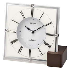 Citizen 4RY707-003 Radio-controlled Table Clock, Mariage 707, Plastic Frame, Wooden Base