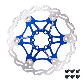 JaneEyre Bicycle Brake Disc Brake Mountain Bike Floating Brake Disc 160 mm (Blue)