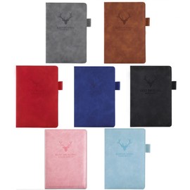 1 x Business-Notizbuch, A5, Schaffell, PU-Leder, Notizblock, Vintage-Hardcover, Notizbuch, tragbares Tagebuch, liniert, personalisiertes Geschenk für Damen und Herren, Braun