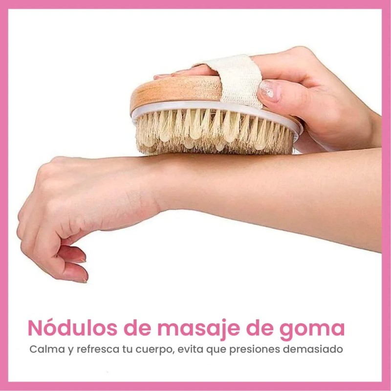 Cepillo Corporal Exfolia El Cuerpo Y Elimina Piel Muerta Madera