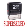Printtoo Self Inking Rubber Stamp Office Stationary SUPERSEDED Custom Stamp-Red