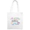 Jute Bag with Name Sophia - Positive Features Motif -