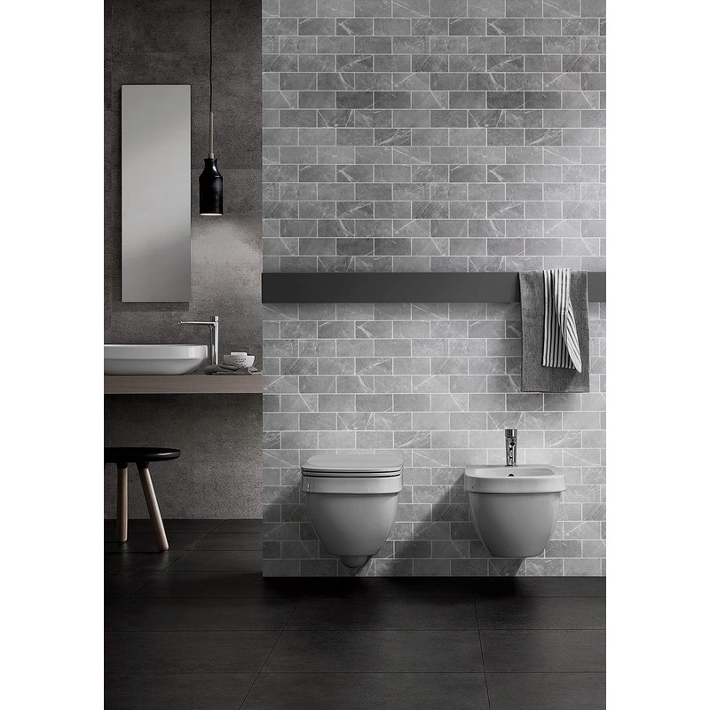 COLAMO Luxury 5-Sheet Dark Gray Peel and Stick Large Subway