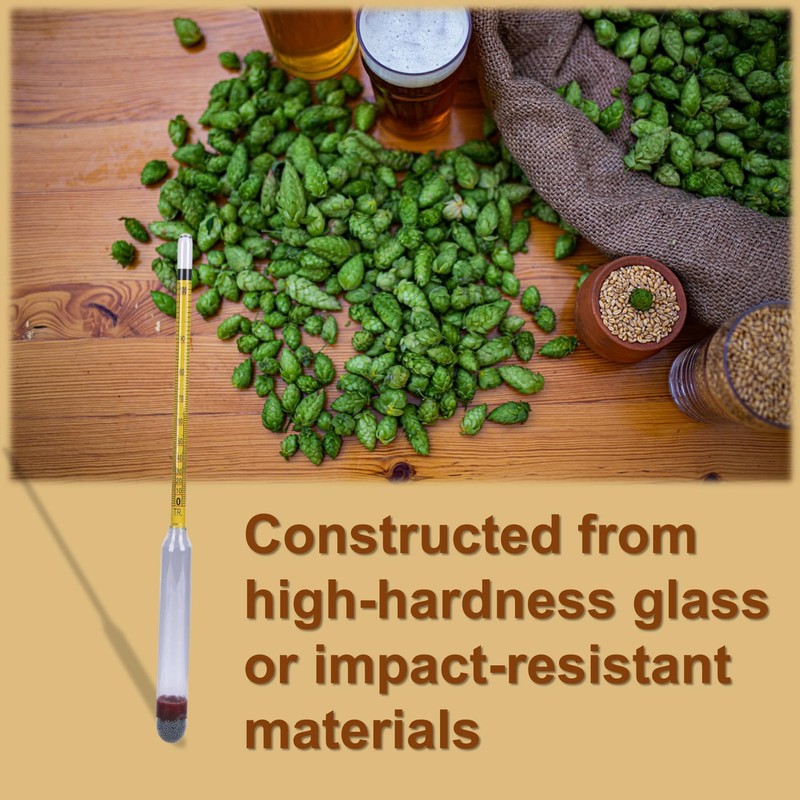 Busieea 5Pcs Hydrometer Alcohol 0-200 Proof Tralle - Accurate, Easy-to-Use